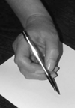 Hand met pen